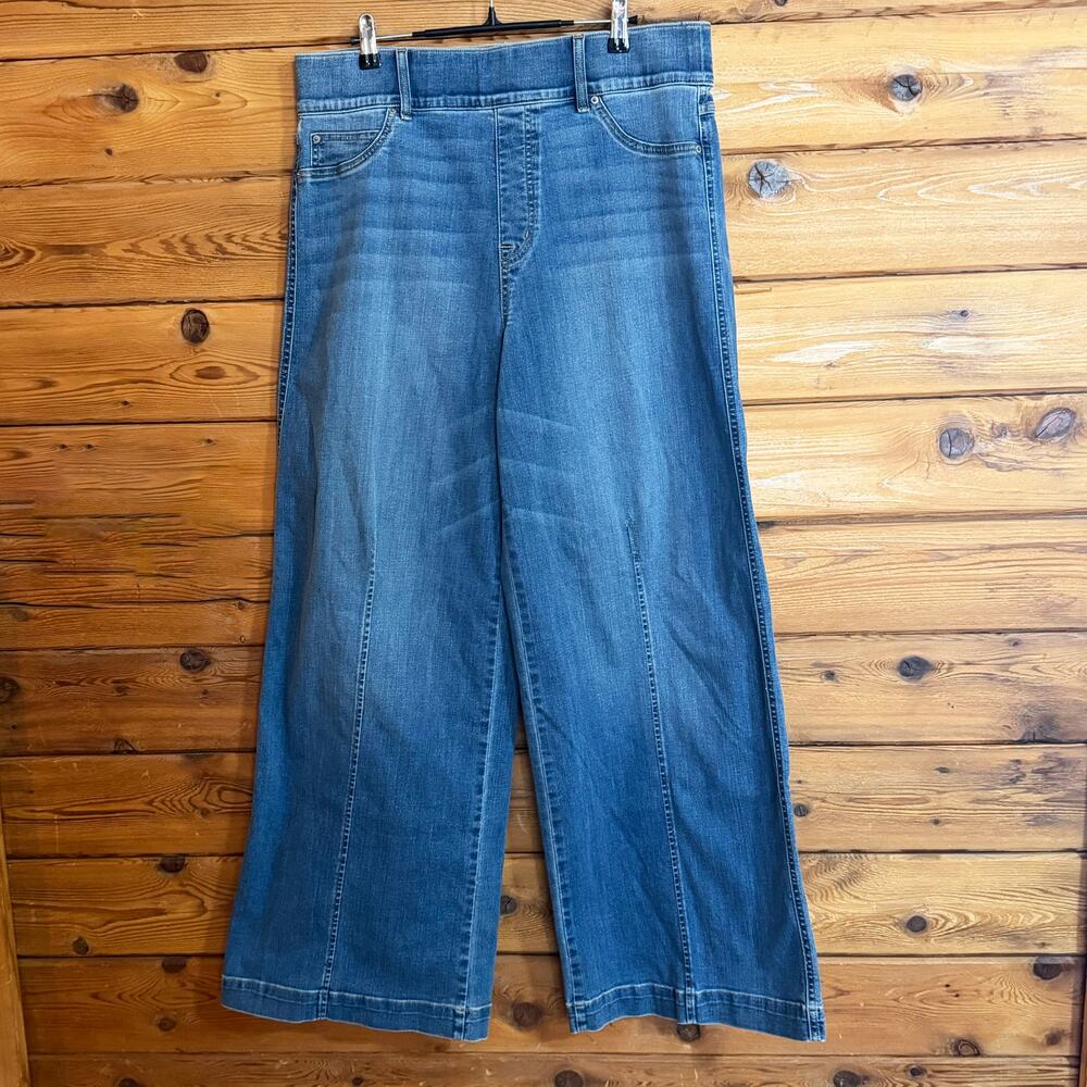 SPANX Pull On Wide Leg Denim Jeans Size 1X Plus